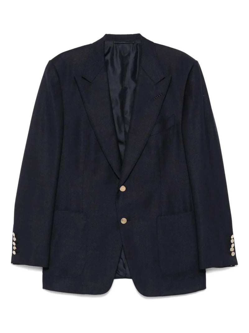 Single-Breasted Blue Blazer