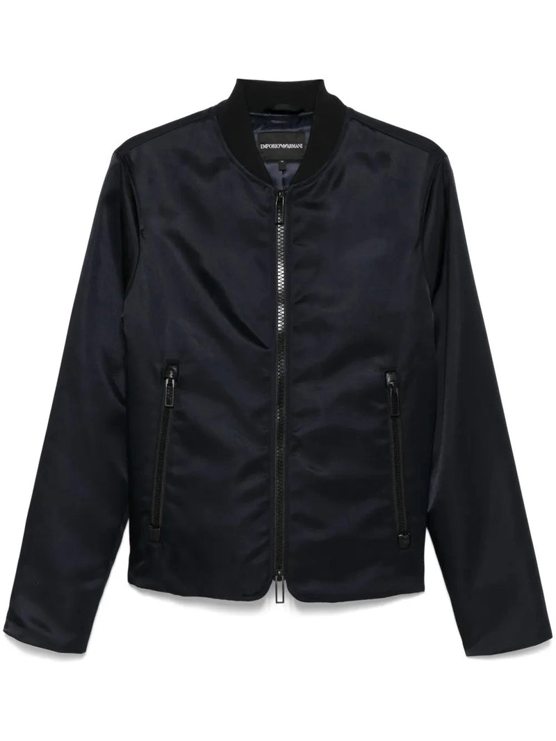 Zip-Up Blue Bomber Jacket