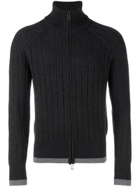 Ribbed Grey Cardigan