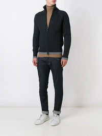 Ribbed Grey Cardigan