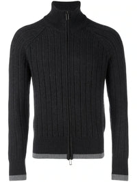 Ribbed Grey Cardigan