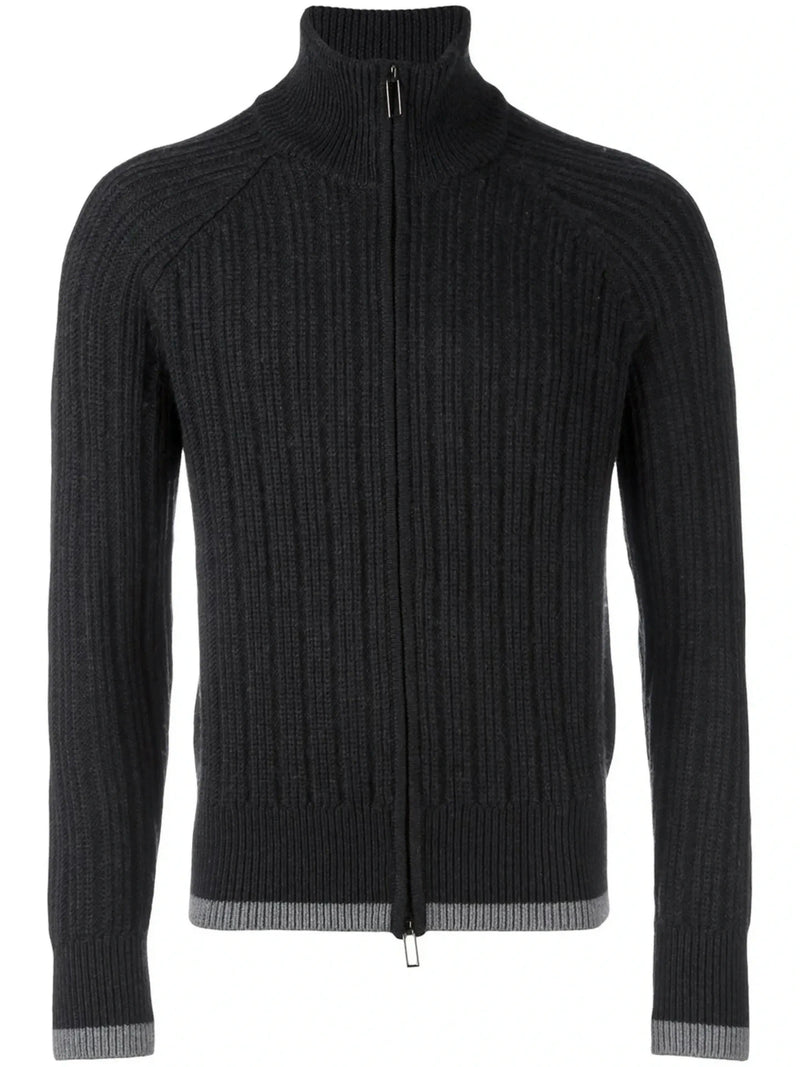 Ribbed Grey Cardigan