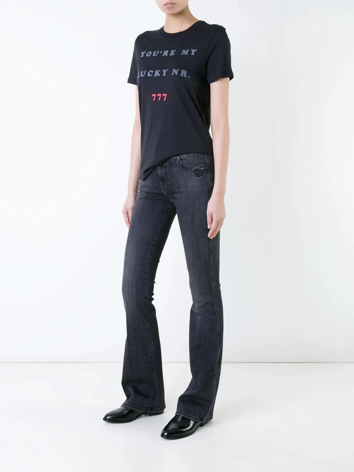Flared Black Jeans