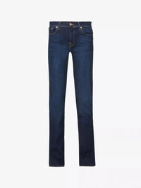 Tapered Navy Blue Jeans