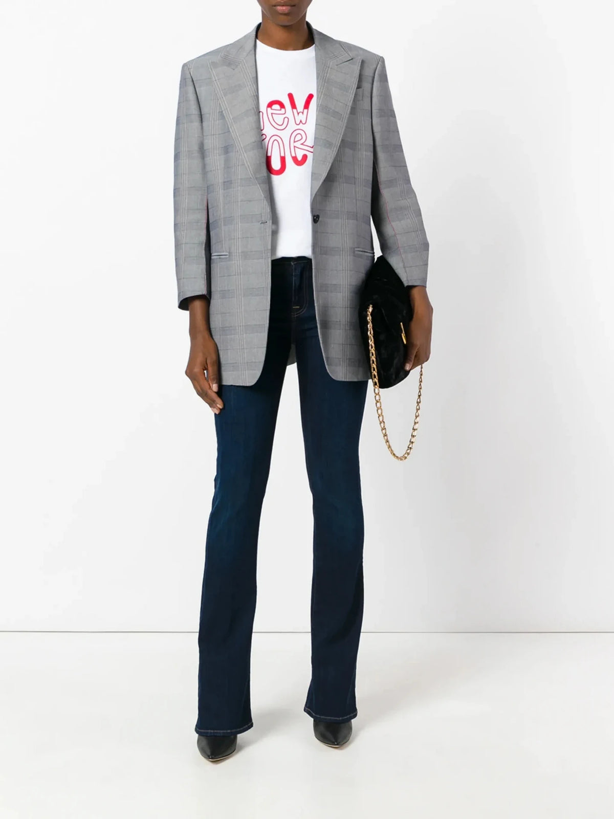 Tapered Navy Blue Jeans