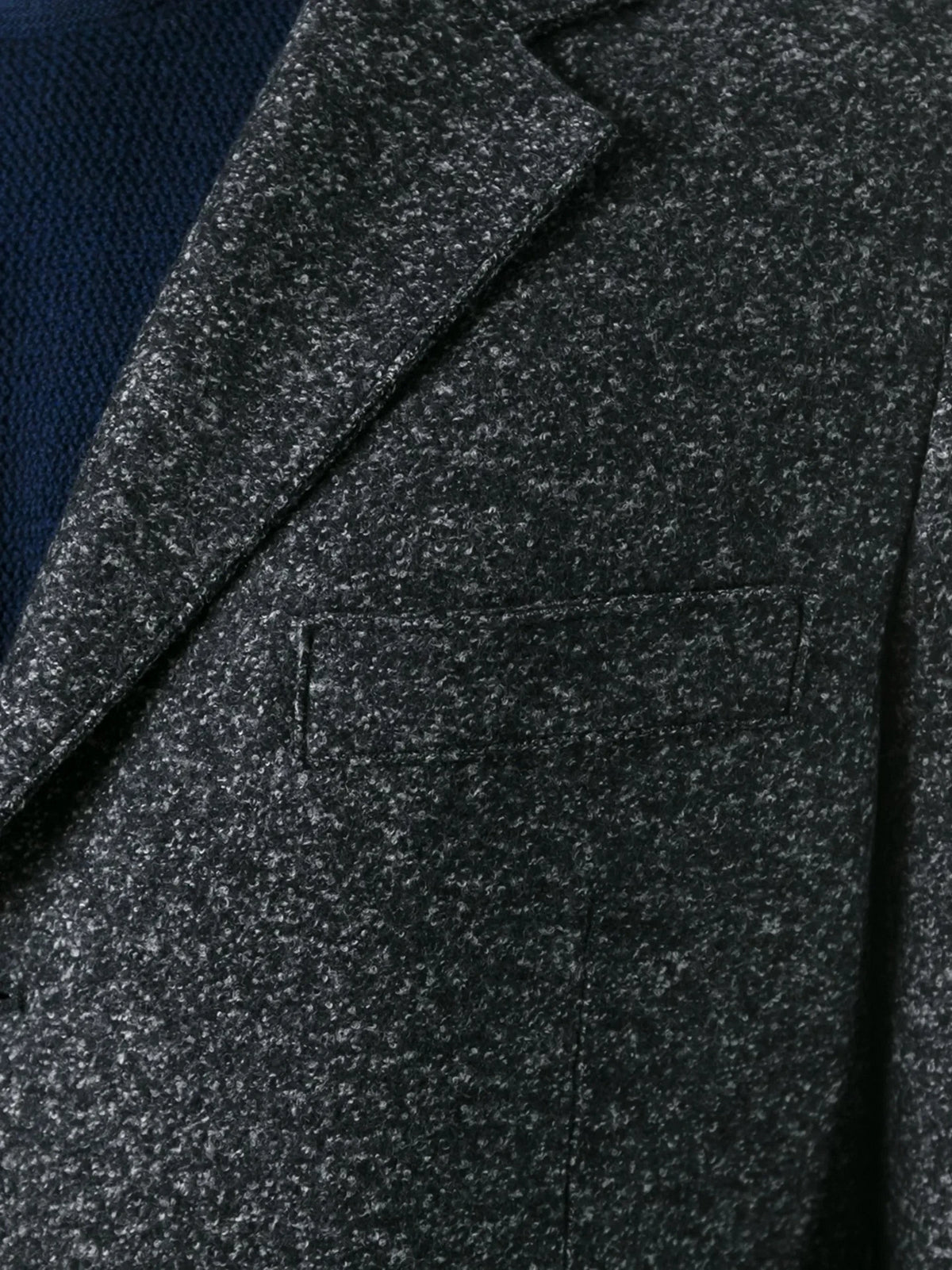 Bouclé Pressed Grey Coat