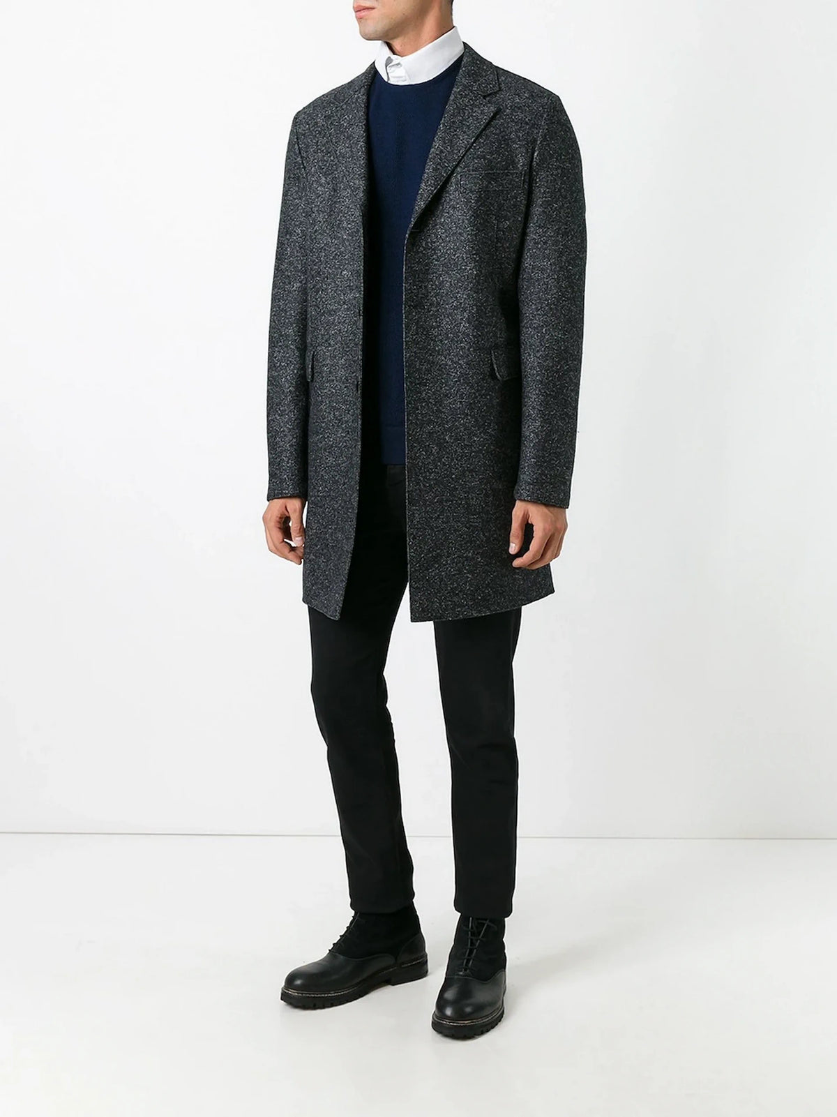 Bouclé Pressed Grey Coat