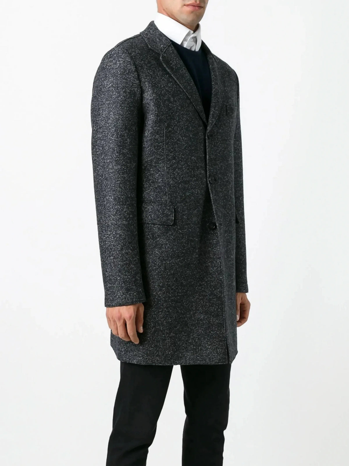 Bouclé Pressed Grey Coat