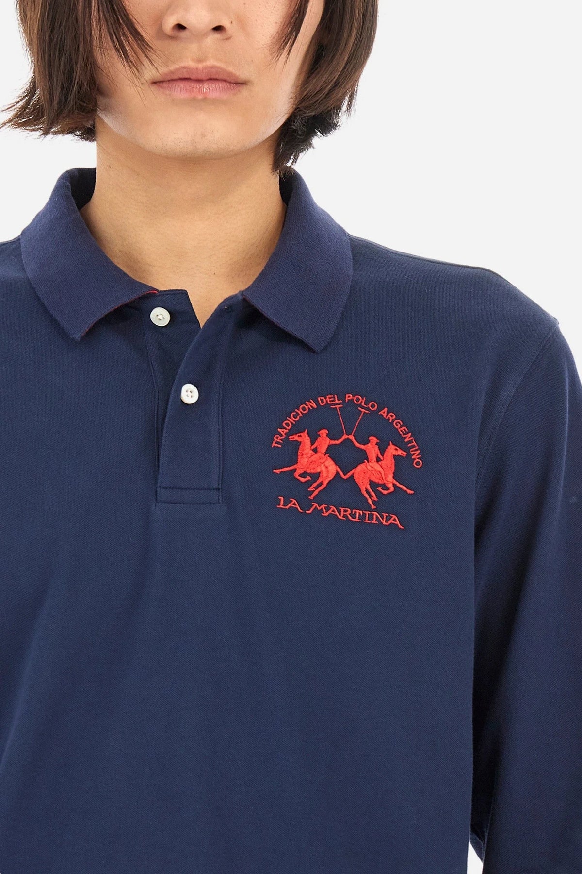 Regular-Fit Black Polo Shirt