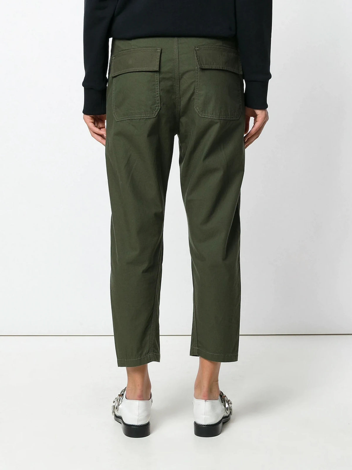 Utility Drawstring Green Trousers