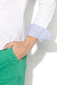 Slim Fit Embroidered White Shirt