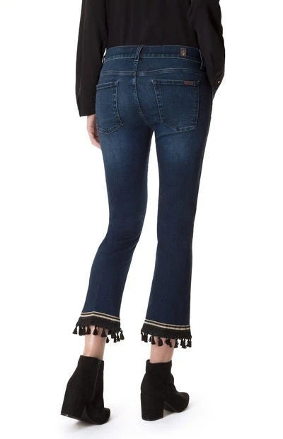 Bootcut Cropped Blue Jeans