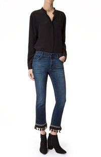 Bootcut Cropped Blue Jeans