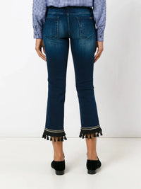 Bootcut Cropped Blue Jeans