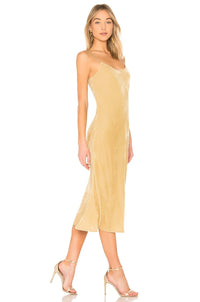 Velvet Gold Cami Dress