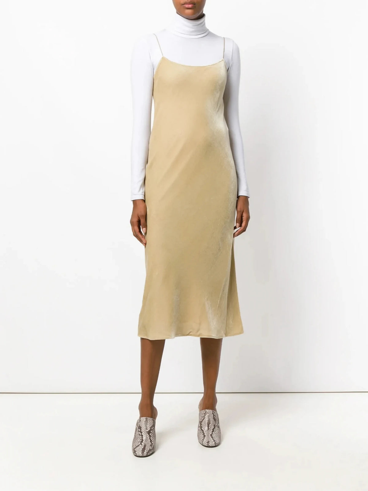 Velvet Gold Cami Dress