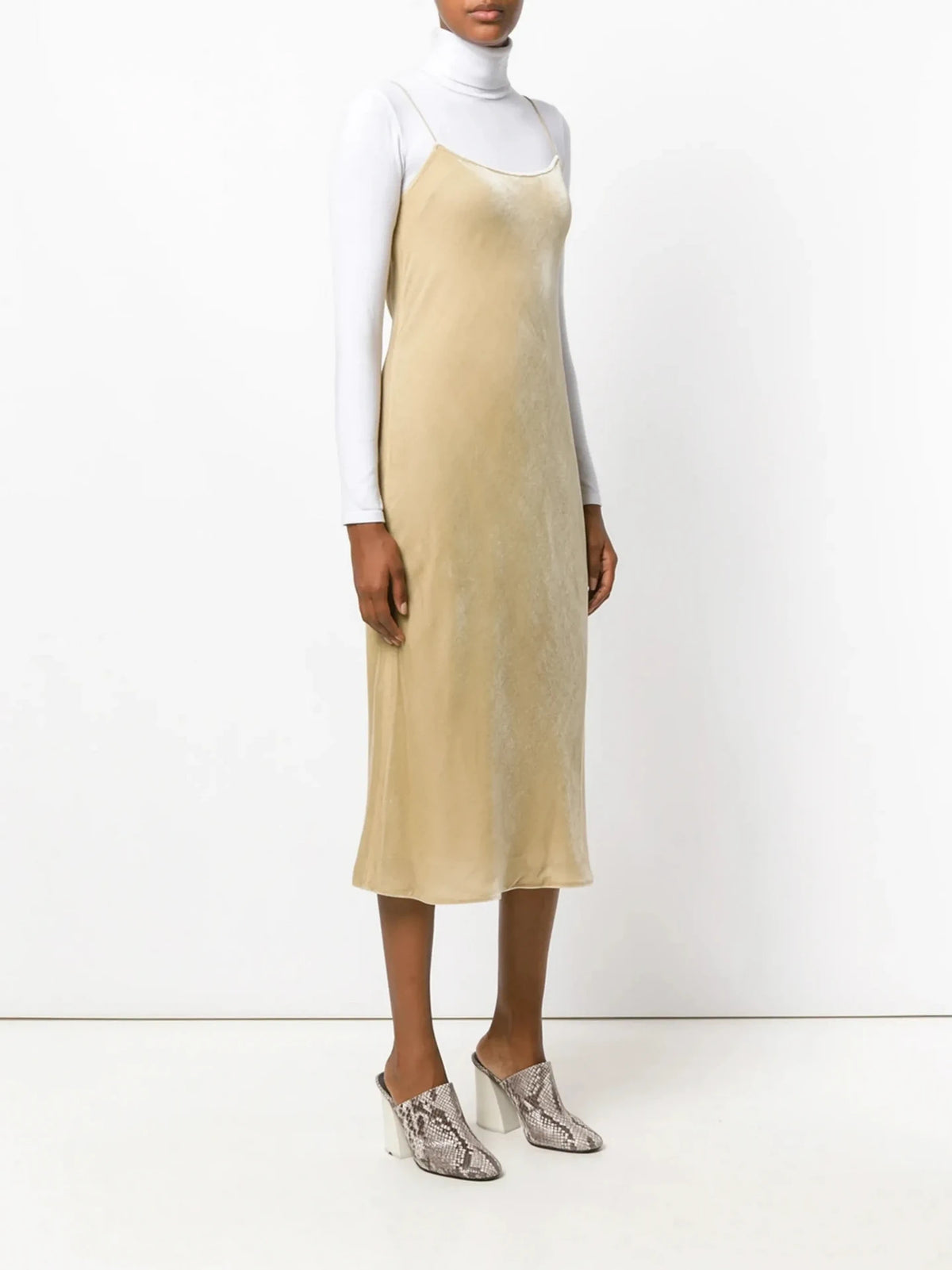 Velvet Gold Cami Dress