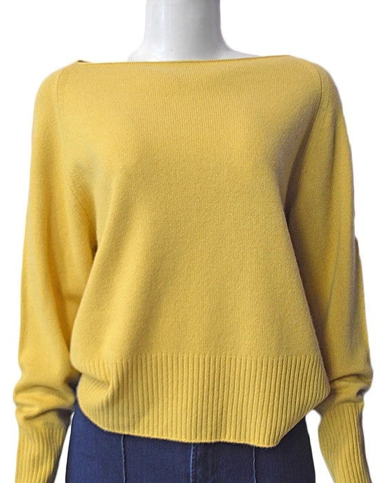 Boatneck Yellow Pullover