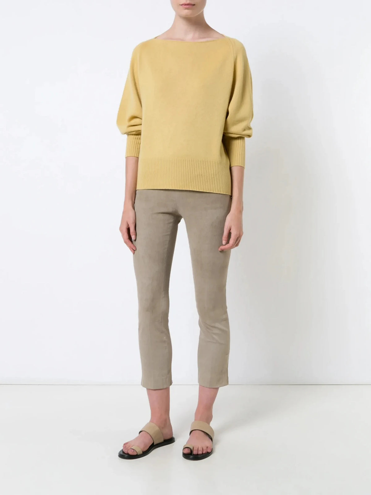 Boatneck Yellow Pullover