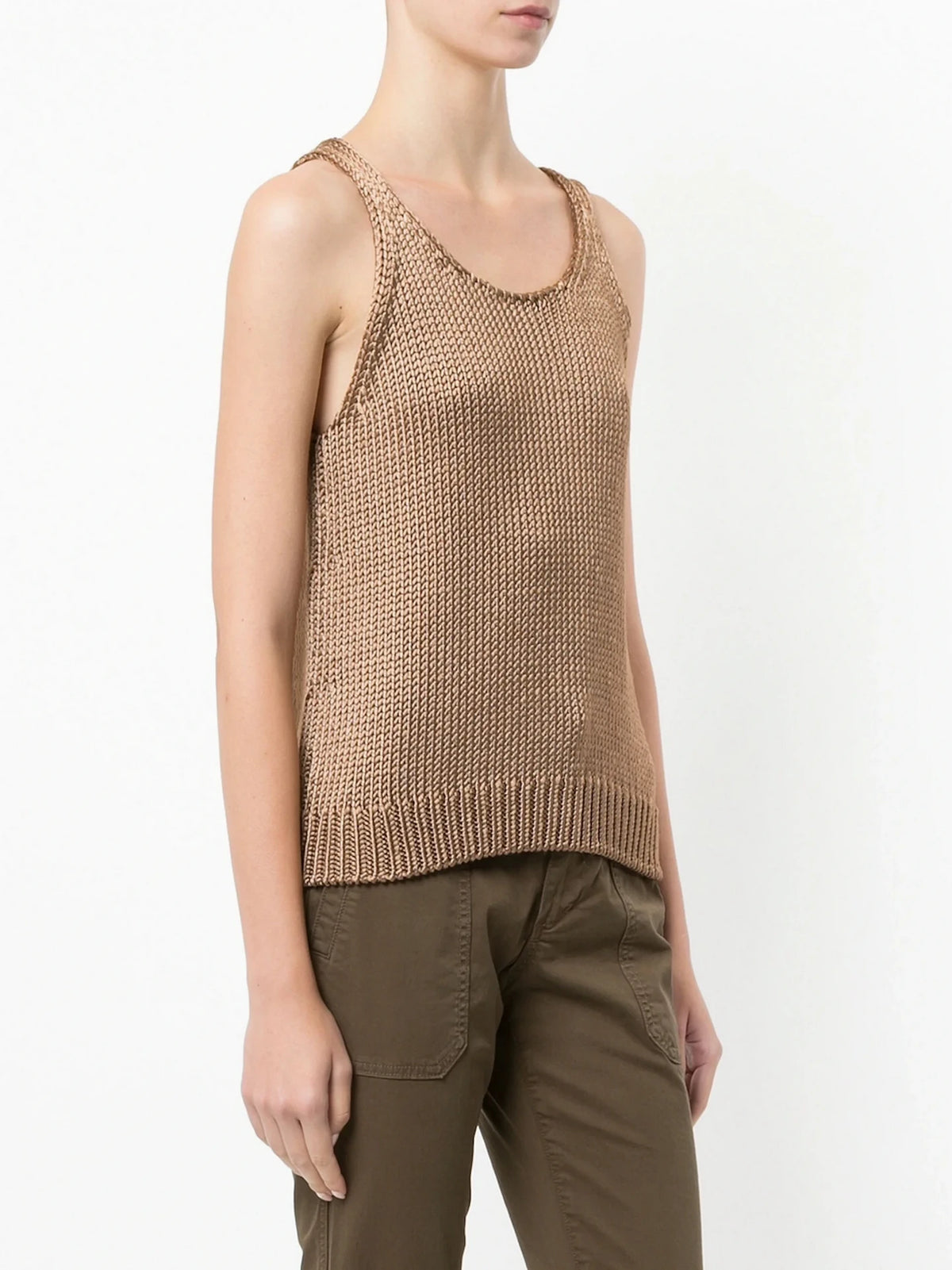 Vince Brown Crop Tank