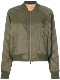 Quilted Green Bomber Jacket