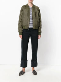 Quilted Green Bomber Jacket