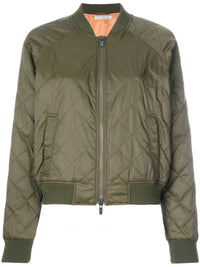 Quilted Green Bomber Jacket