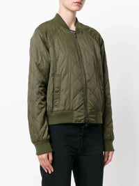 Quilted Green Bomber Jacket