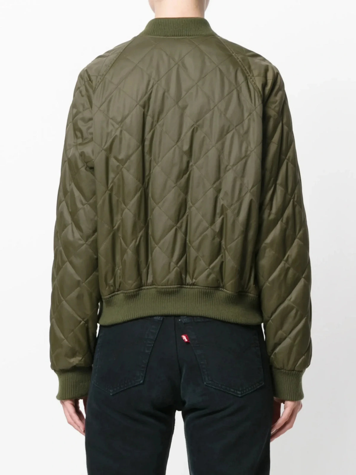 Quilted Green Bomber Jacket
