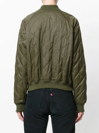 Quilted Green Bomber Jacket