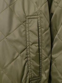 Quilted Green Bomber Jacket