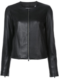 Leather Zip Black Jacket