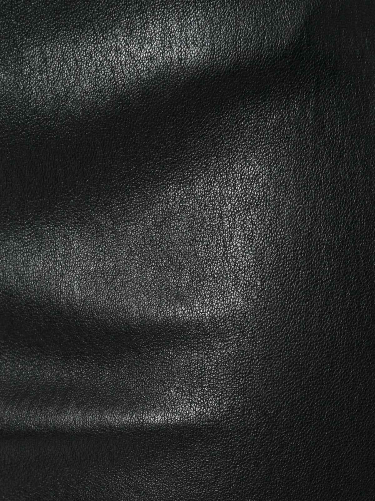 Cropped Black Leather Trousers