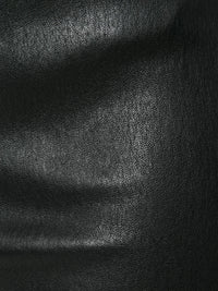 Cropped Black Leather Trousers