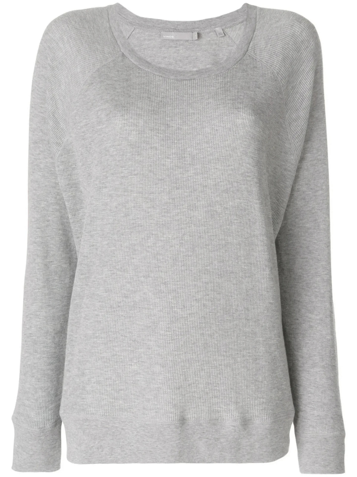 Marl Effect Grey Raglan Pullover