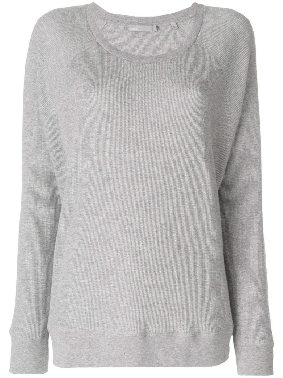 Marl Effect Grey Raglan Pullover
