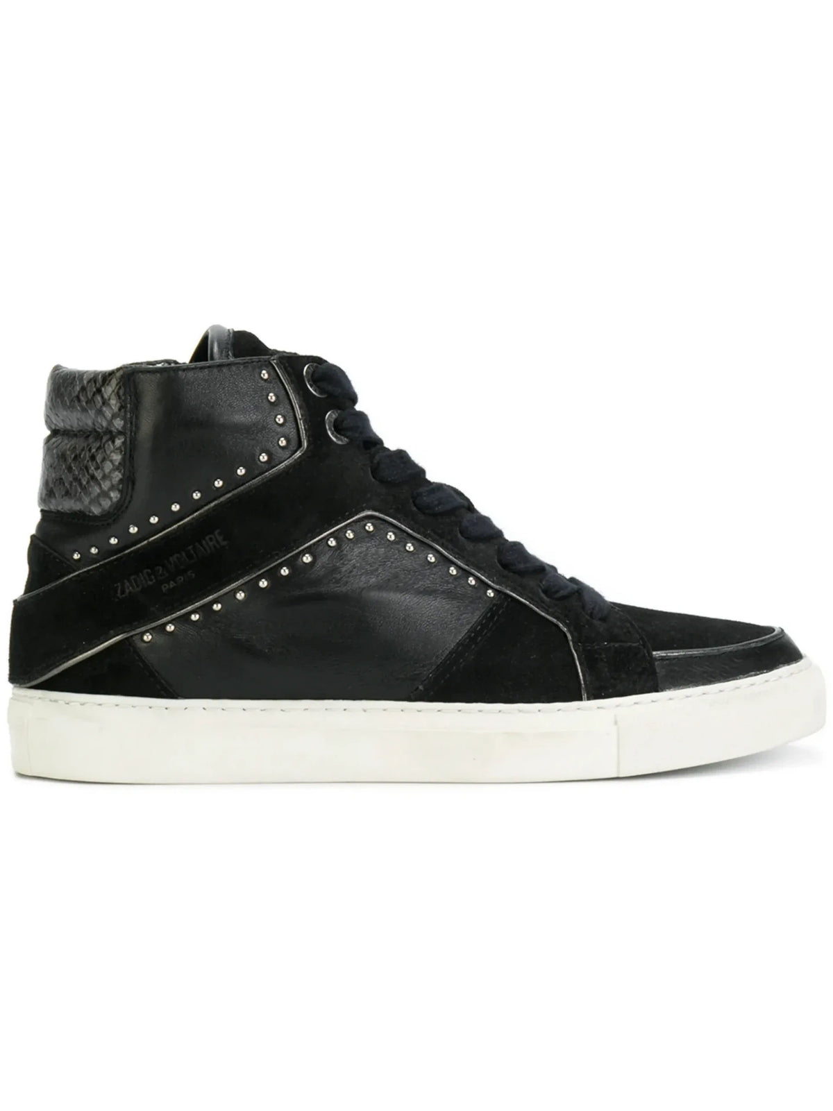 High-Top Panel Black Sneakers