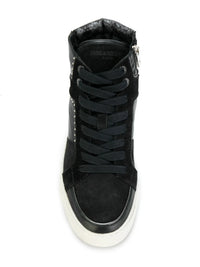 High-Top Panel Black Sneakers