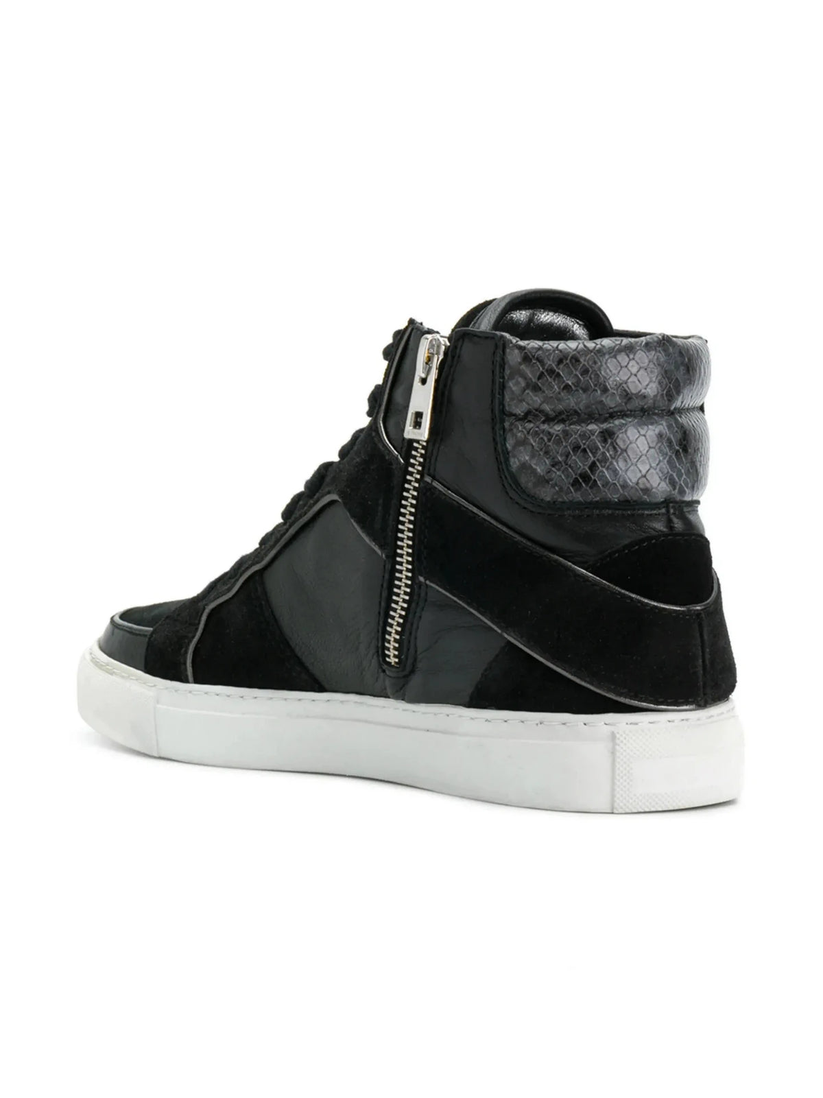 High-Top Panel Black Sneakers