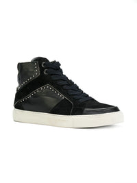 High-Top Panel Black Sneakers