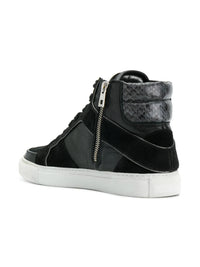 High-Top Panel Black Sneakers