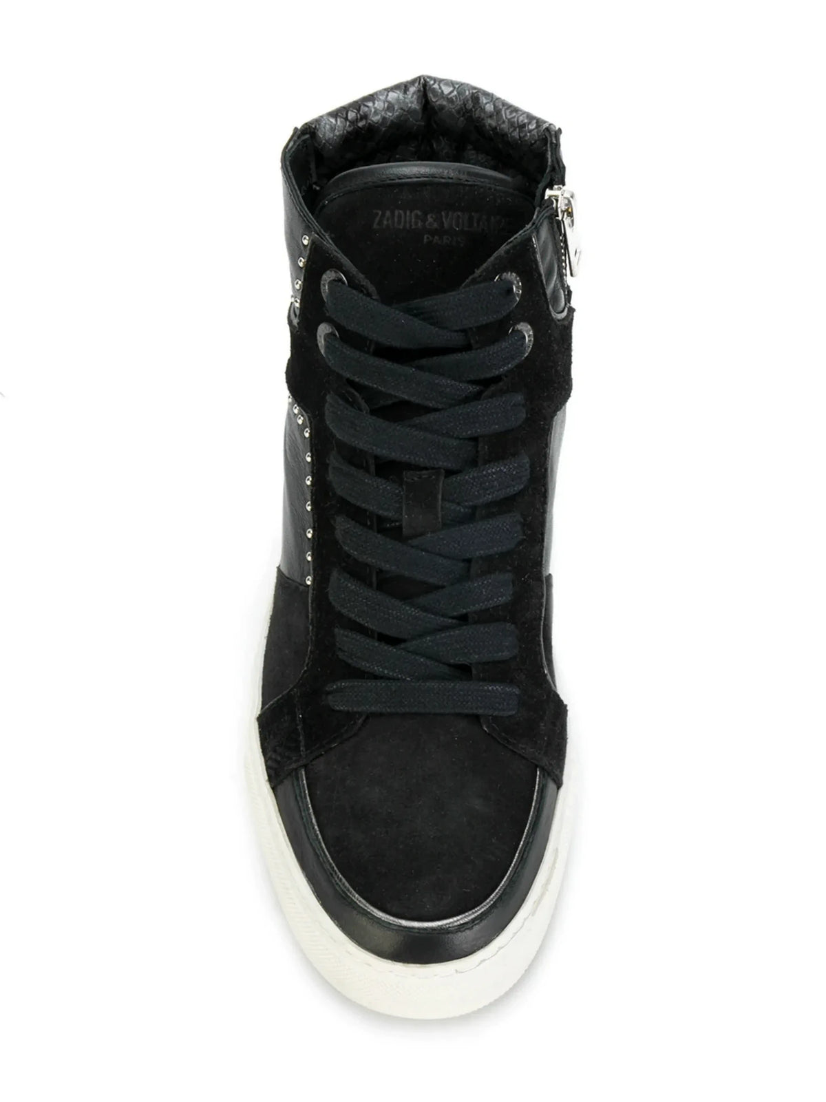 High-Top Panel Black Sneakers