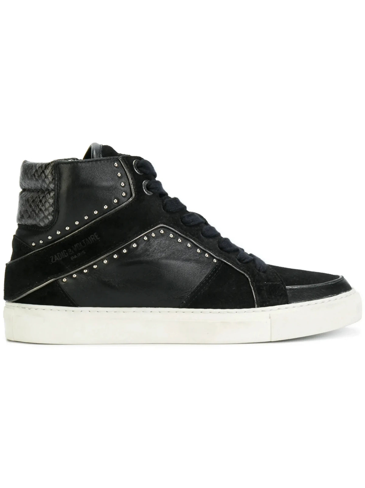 High-Top Panel Black Sneakers