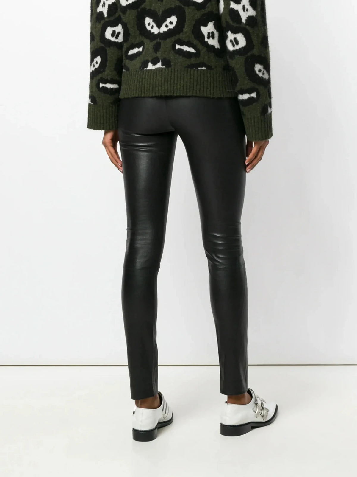 Pharel Black Leather Leggings