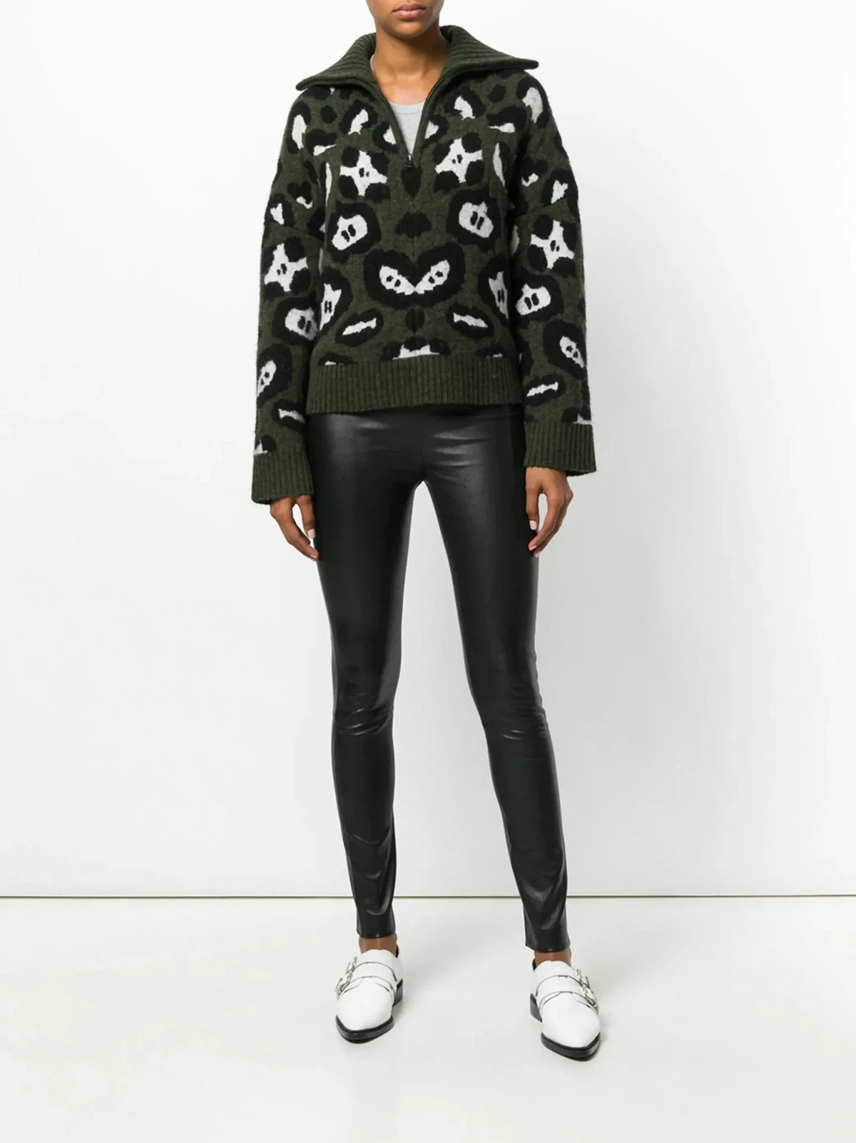 Pharel Black Leather Leggings