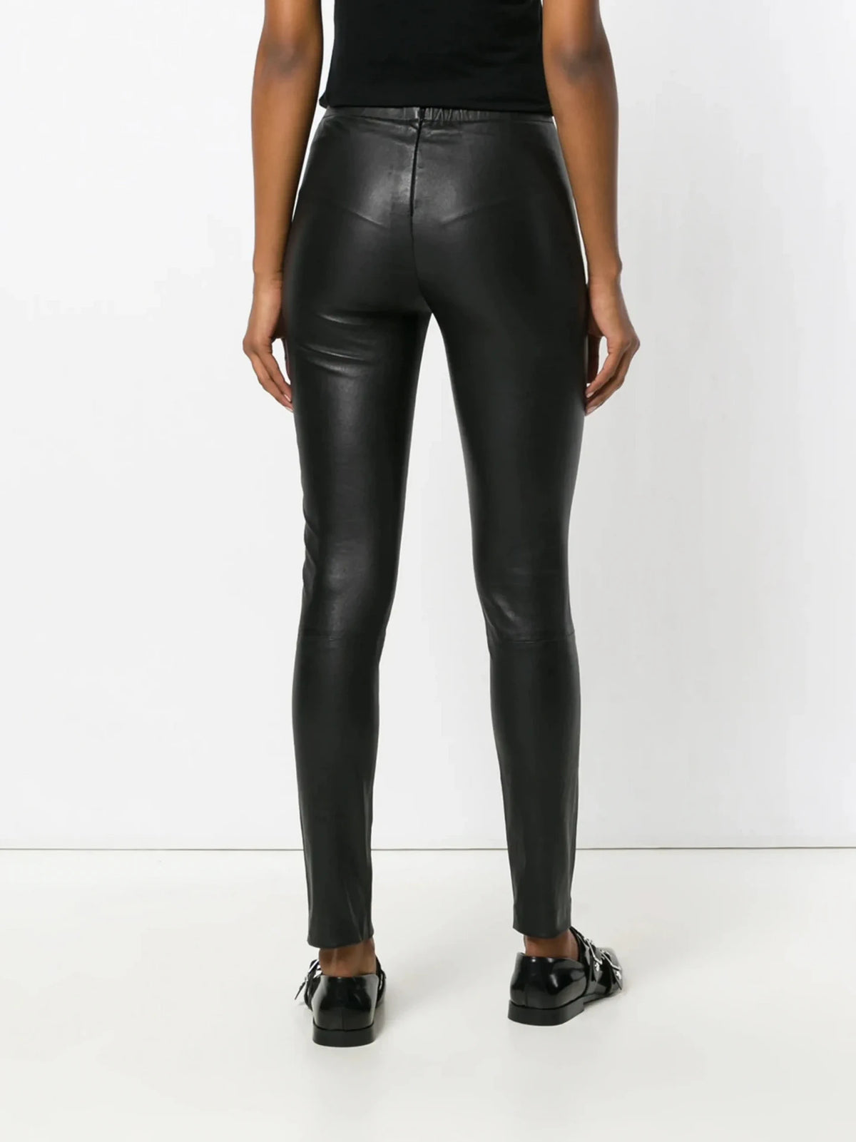 Pharel Black Leather Leggings