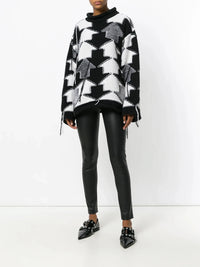 Pharel Black Leather Leggings