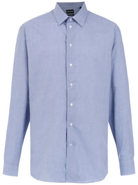 Plain Button-Down Blue Shirt