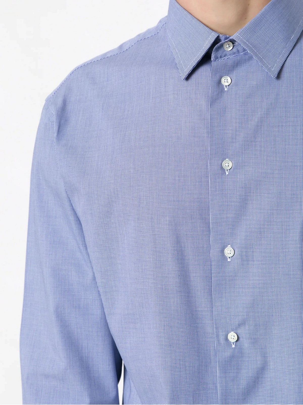 Plain Button-Down Blue Shirt