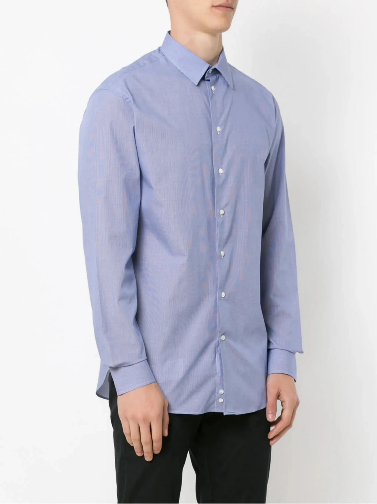 Plain Button-Down Blue Shirt